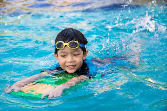 Kid swimming